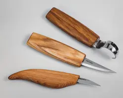 Spikkesett S17 til treskje mm. Venstre 3 kniver og slipeutstyr. Beavercraft
