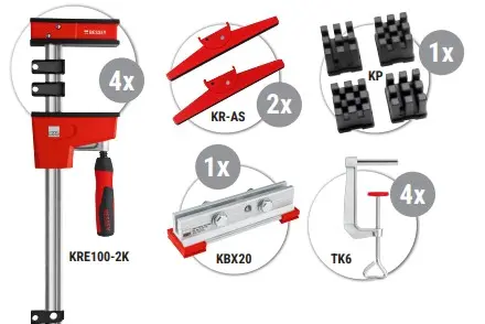 Bessey K- REVO Clamp  SETT 12 Delers sett 1000mm