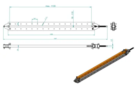 Startpakke med Limpresse SKP1100 H18 3 Craftdrew Limpresser og 2 skinner