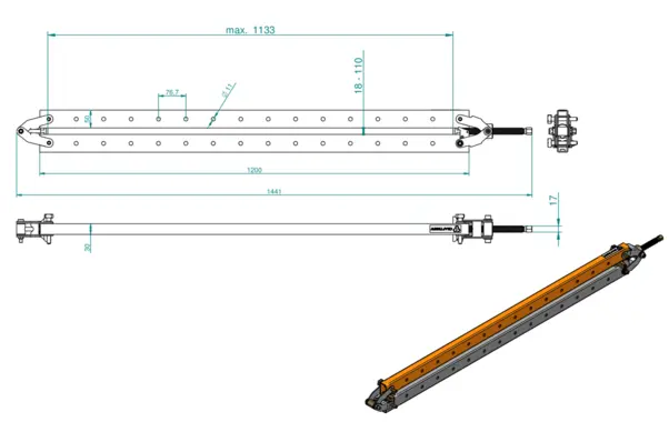 Startpakke med Limpresse SKP1100 H18 3 Craftdrew Limpresser og 2 skinner 