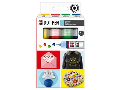 Marabu Dot Pen Sett - 4 x 25 ml