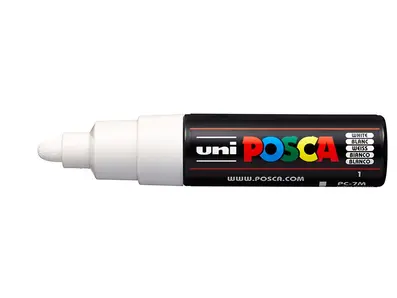 Uni POSCA PC-7M - Bullet 4,5-5,5mm 1 White