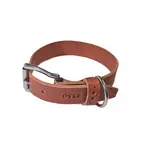 Hundehalsbånd enkel OXXE 43 - Brun D-ring i smygstolfestet