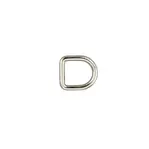 D-ring-sveiset nikkel 10x2.5mm - 6 pak