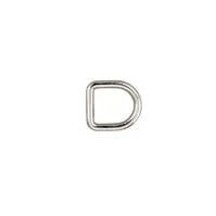 D-ring-sveiset nikkel 10x2.5mm - 6 pak